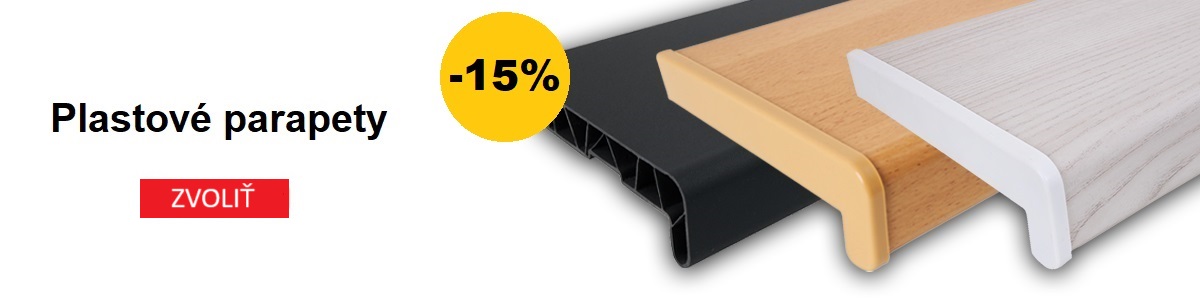 Plastové parapety PREMIUM sleva 15%