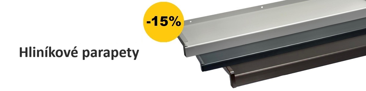 Alu ťahané parapety 40 mm nos zĺava
