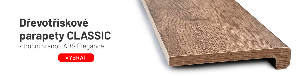 Nejllevnější-parapety.cz dřevotřískové parapety s ABS hranou