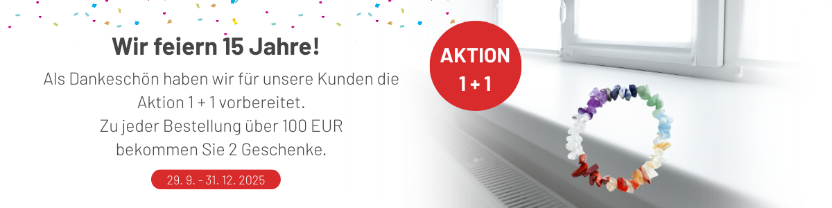 Wir feiern 15 Jahre - Sonderangebot an Kunststofffensterbänken und Alu gezogenen Fensterbänken - 15%