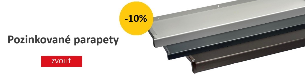 Vonkajšie pozinkované parapety akcia -10%