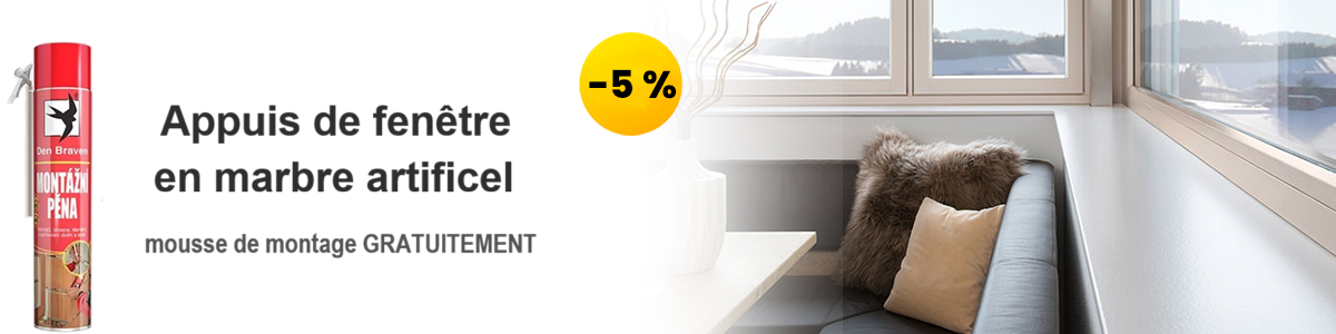 Appuis de fenêtre en marbre artificel