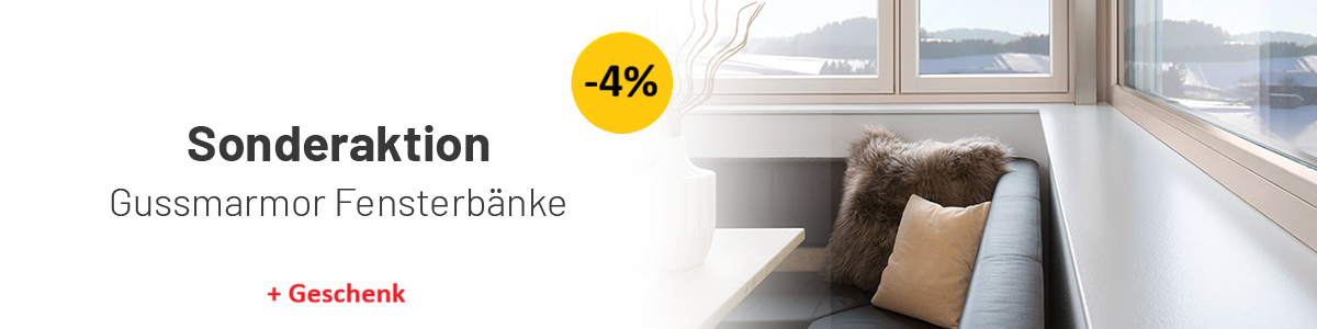 Gussmarmor Fensterbänke Helopal + Geschenke