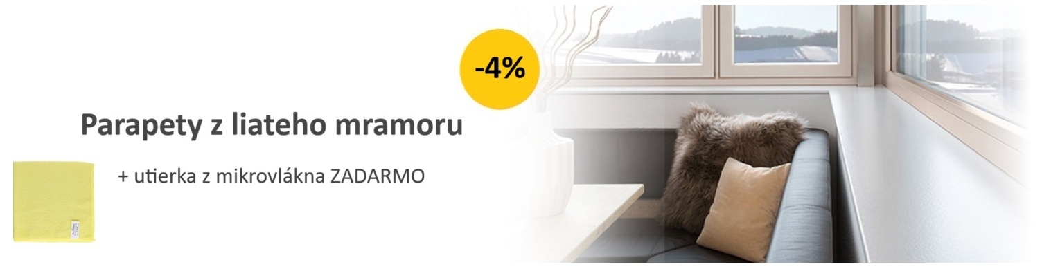 Parapety z liateho mramoru + darček