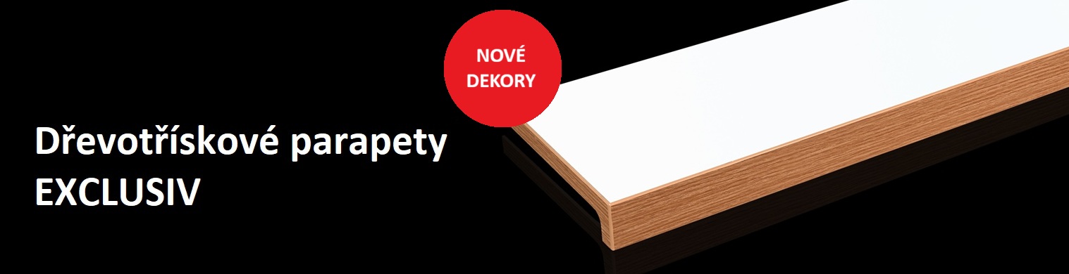 Dřevotřískové parapety Exclusiv - nové dekory