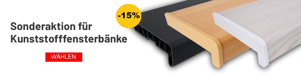 Kunststofffensterbänke EXTRADUR LUX -15%